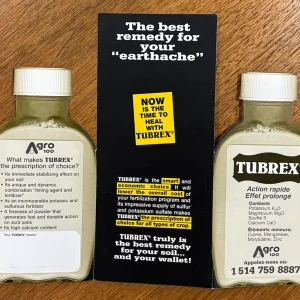 Publicité anglophone pour le Tubrex en 1995