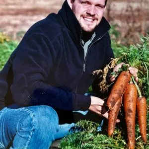 Stéphane Beaucage au champs en 2003