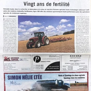 Article sur Agro-100 en 2010
